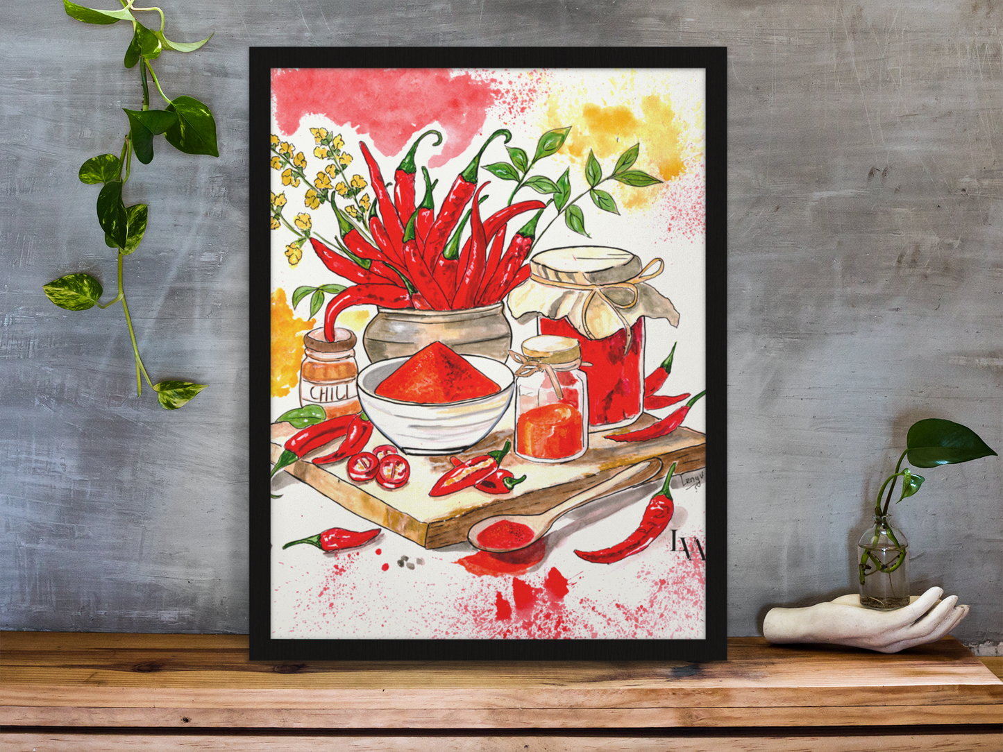 Chilli Pepper Still Life — Fine Art Print — LenyV Artelier