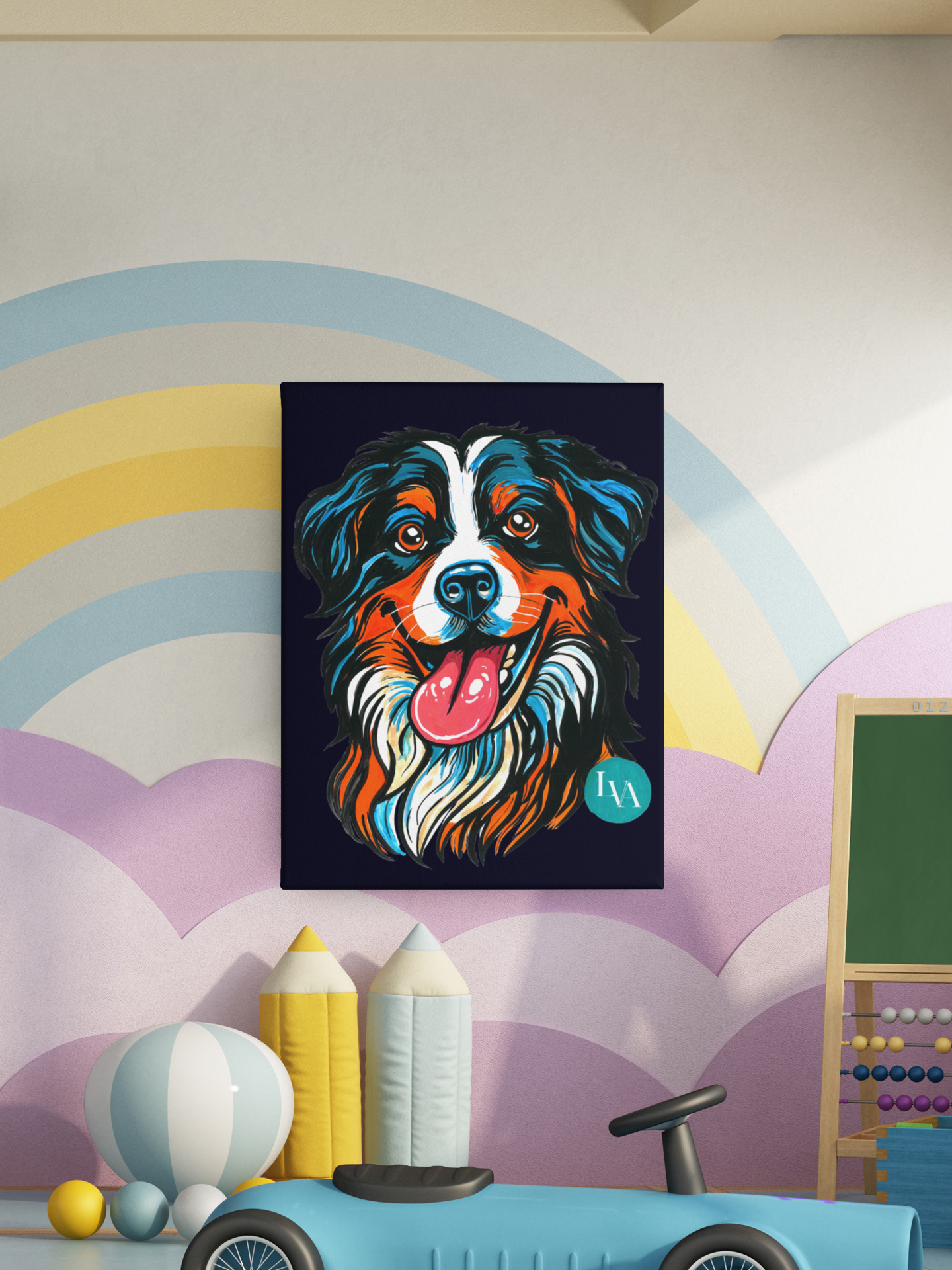 Bernese Mountain Dog Gallery Canvas Print | Dog Wall Art | LenyV Artelier