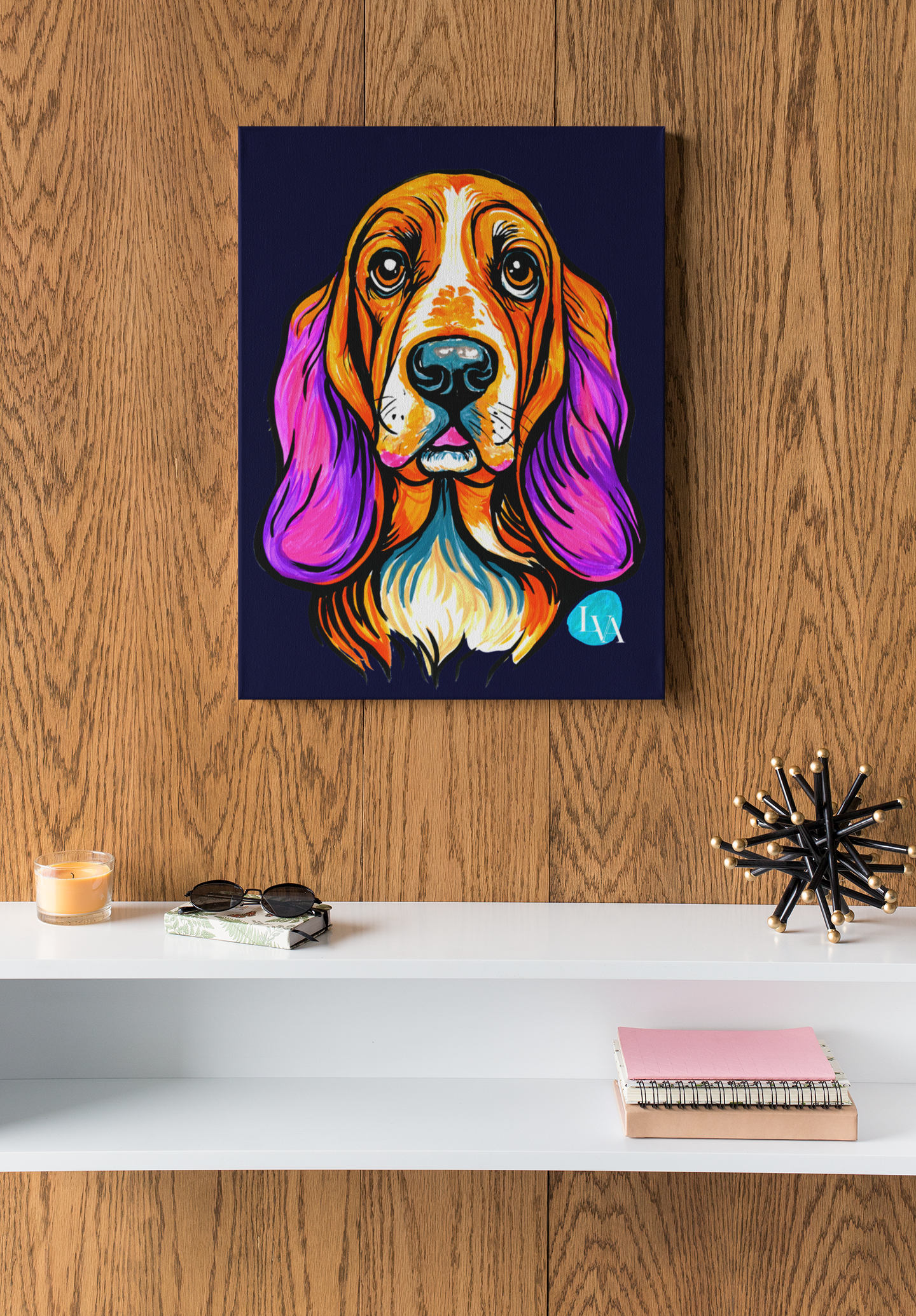 Basset Hound Gallery Canvas Print | Dog Wall Art | LenyV Artelier