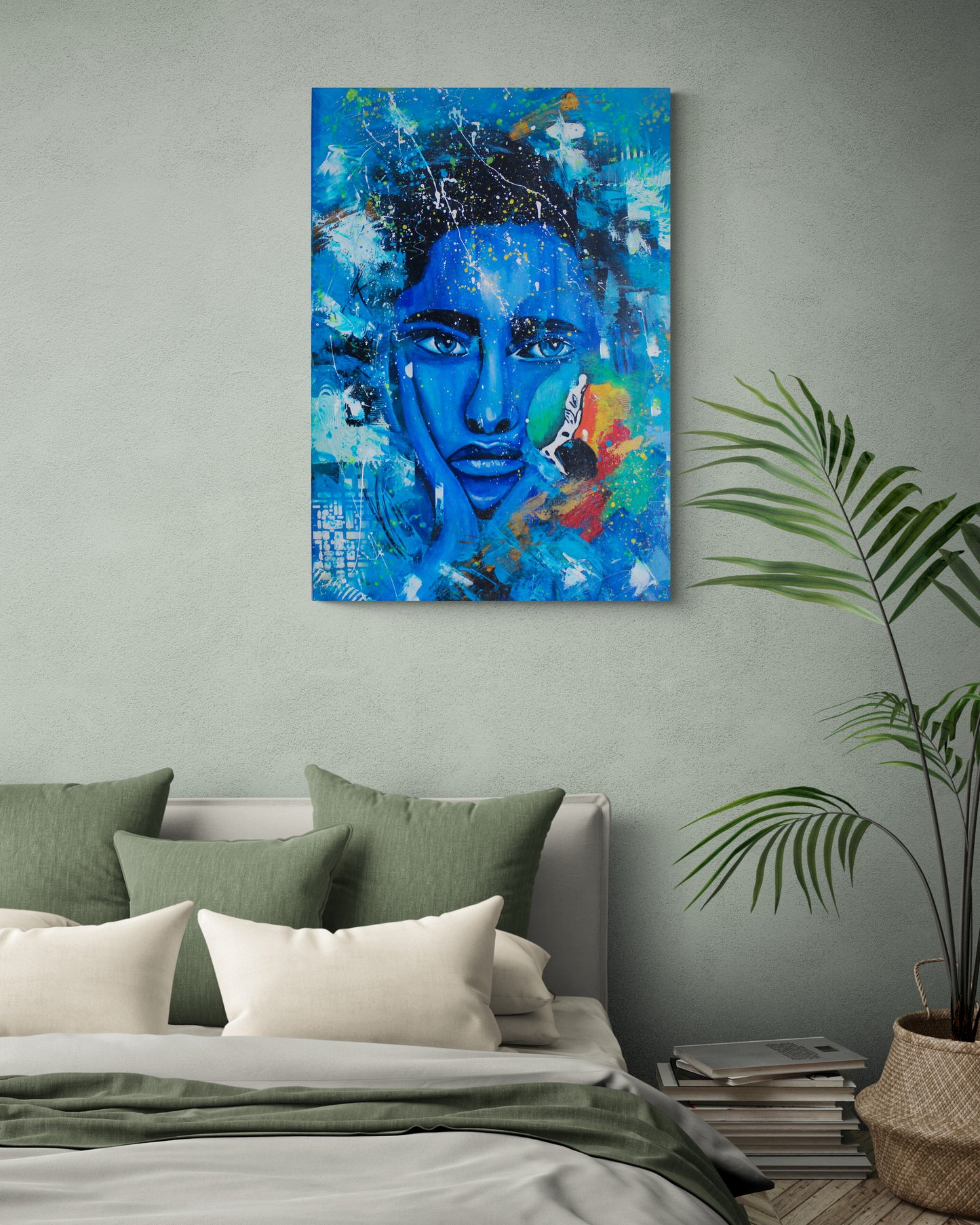 Blaue Sirene – Acryl Original