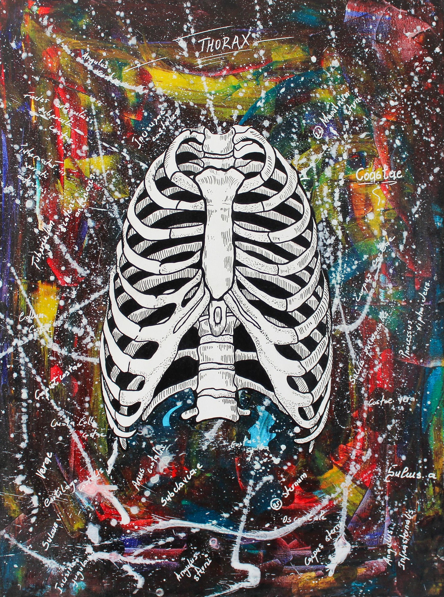 Thoraxy – Original Acrylgemälde auf Leinwand