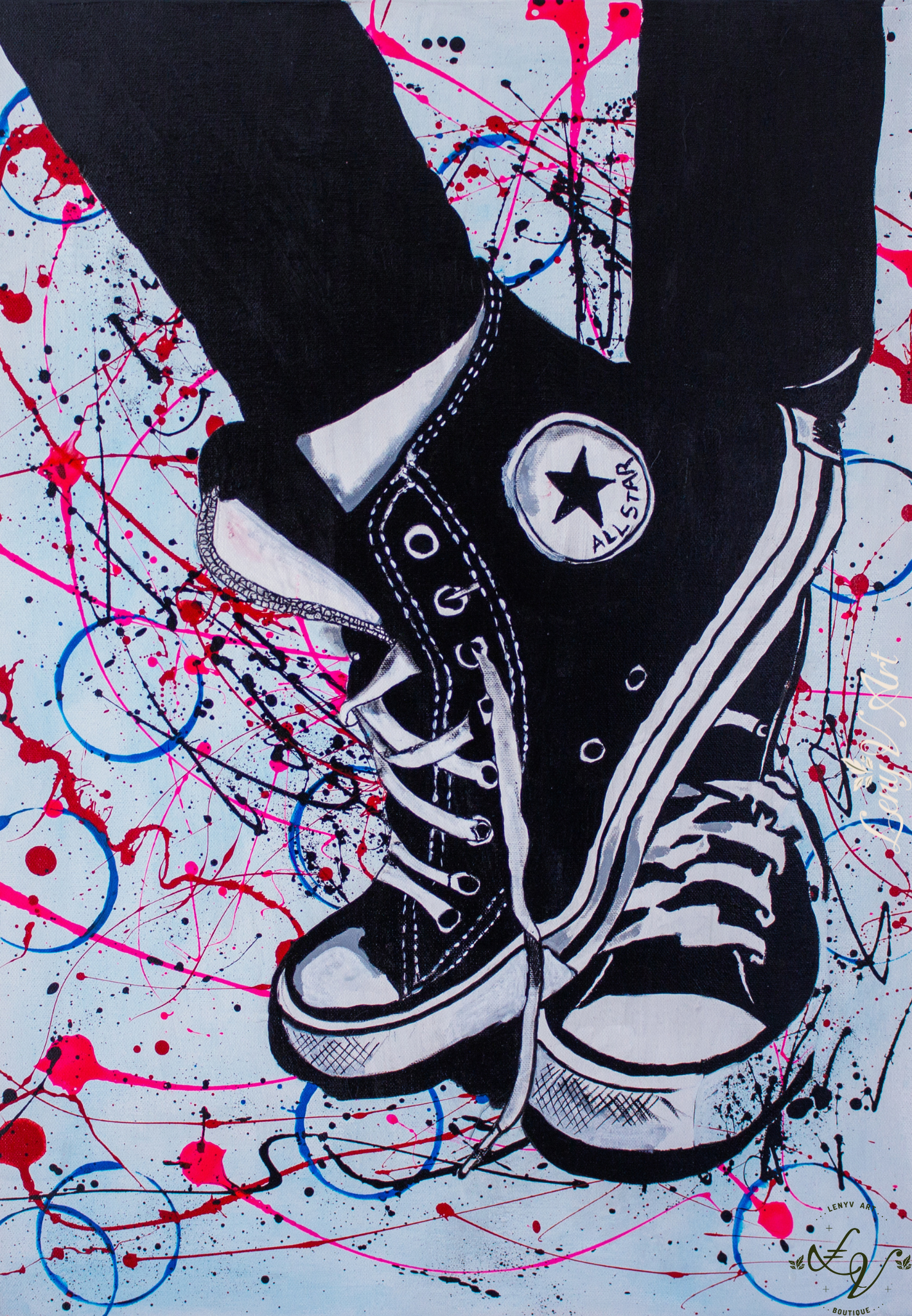 All Splash Star — Peinture Acrylique Originale sur Toile