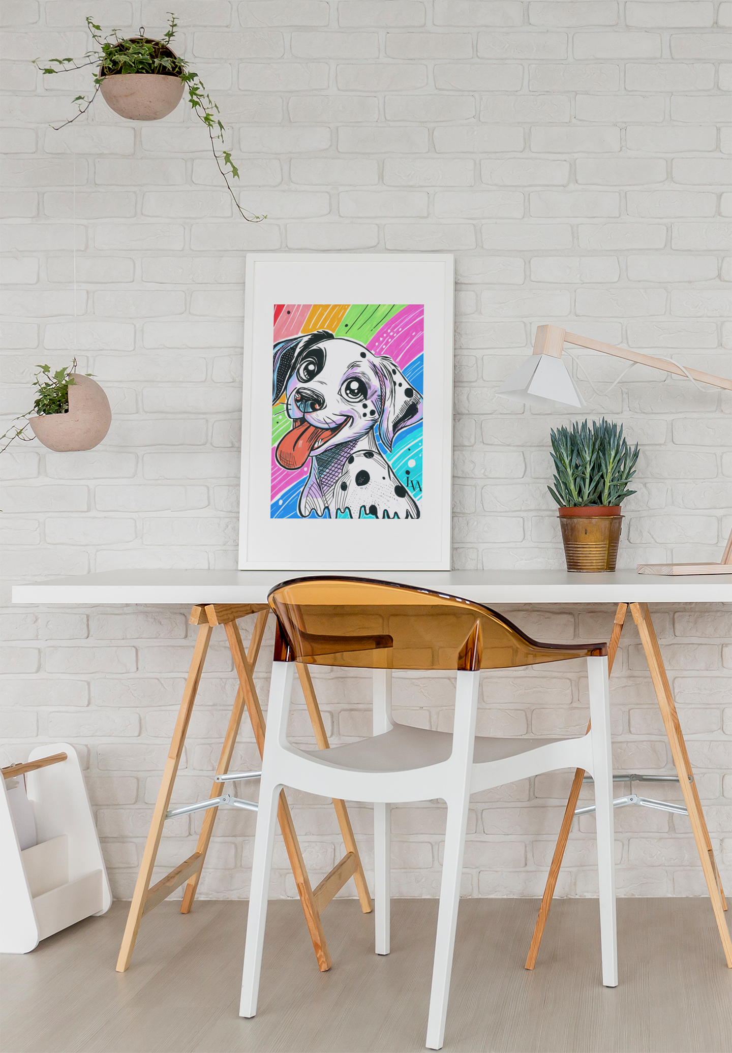 Dalmatian Art Print No.2 | Bold Dog Portrait Wall Ar | LenyV Artelier