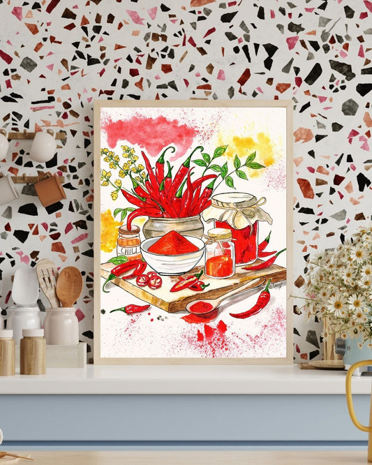 Nature Morte Piment — Impression d'art — LenyV Artelier