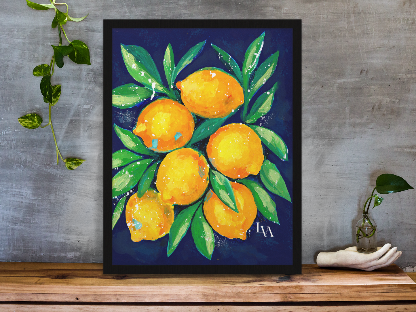 Kunstdruck Stillleben Mittelmeerzitronen | LenyV Artelier
