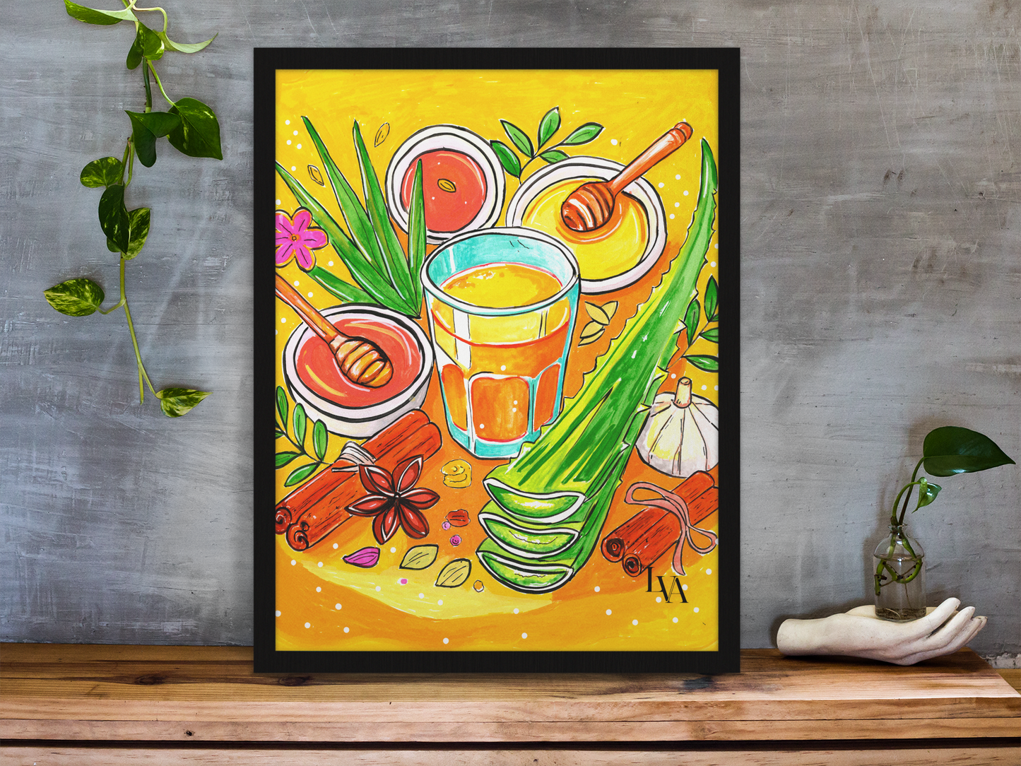 Golden Spice Still Life Art Print | LenyV Artelier