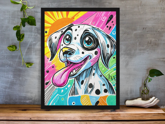 Impression d'art Dalmatien | Portrait de chien audacieux | LenyV Artelier