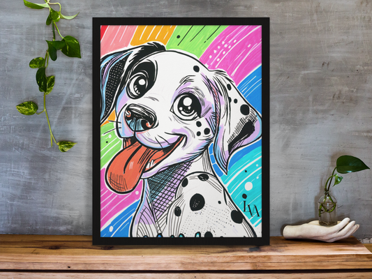 Impression d'art Dalmatien n°2 | Portrait de chien audacieux Art mural | LenyV Artelier