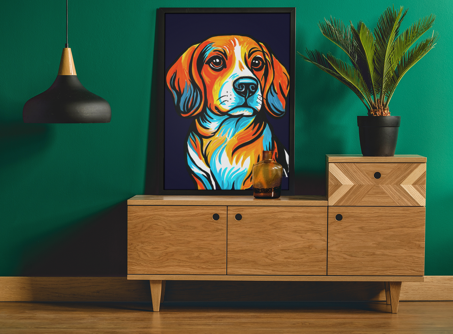 Beagle Art Print | Bold Dog Portrait Wall Art | LenyV Artelier