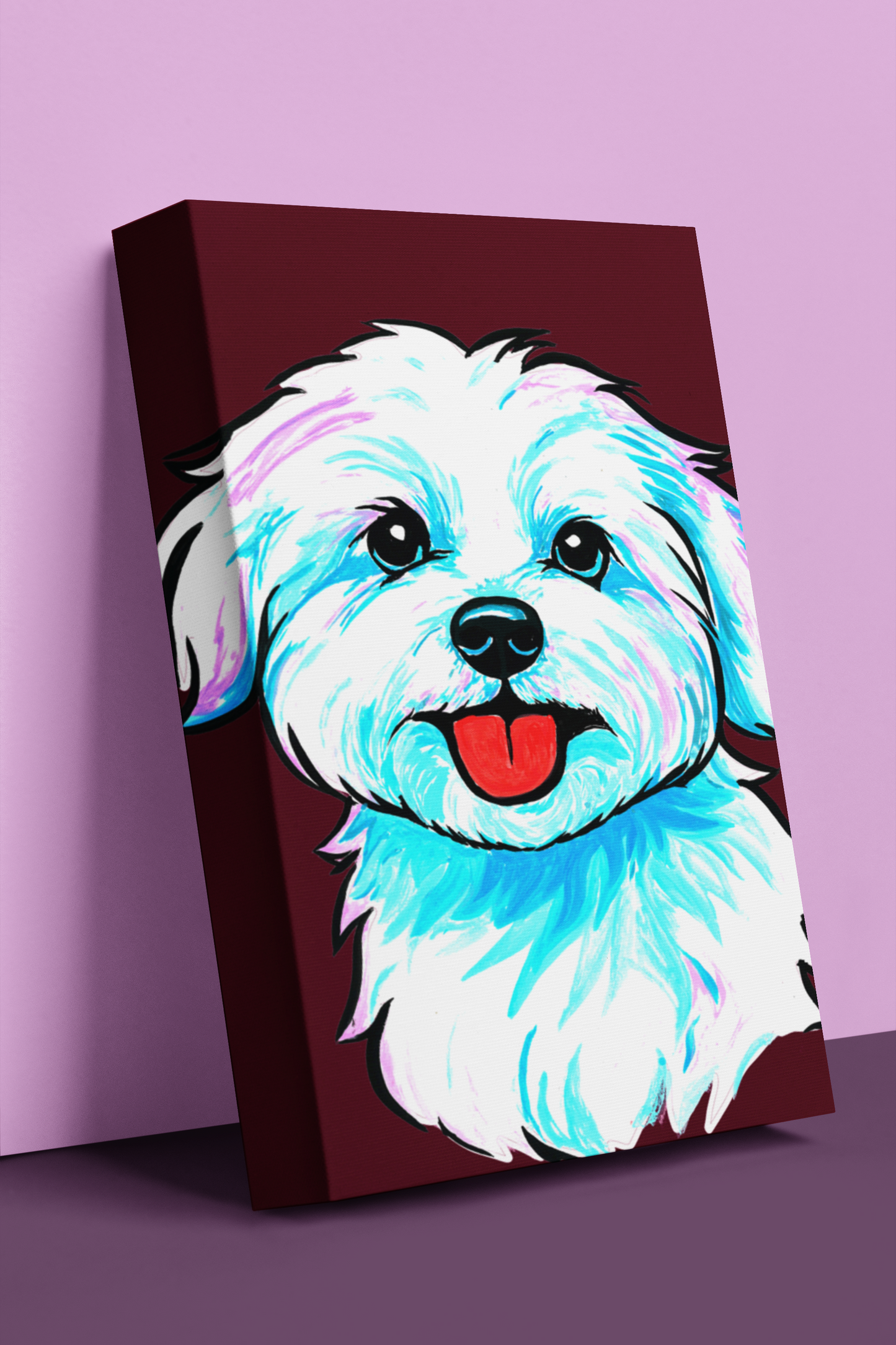 Maltese Gallery Canvas Print | Dog Wall Art | LenyV Artelier