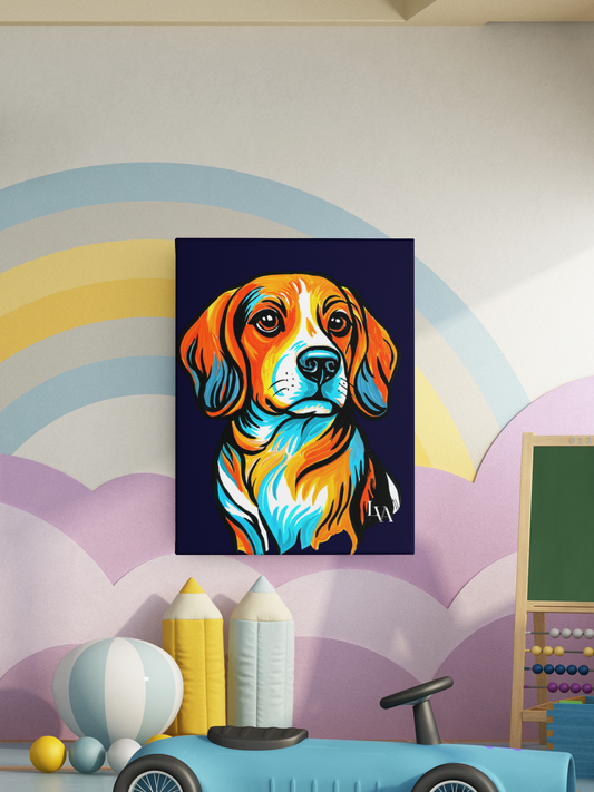 Impression sur toile Beagle Gallery | Art mural chien | LenyV Artelier