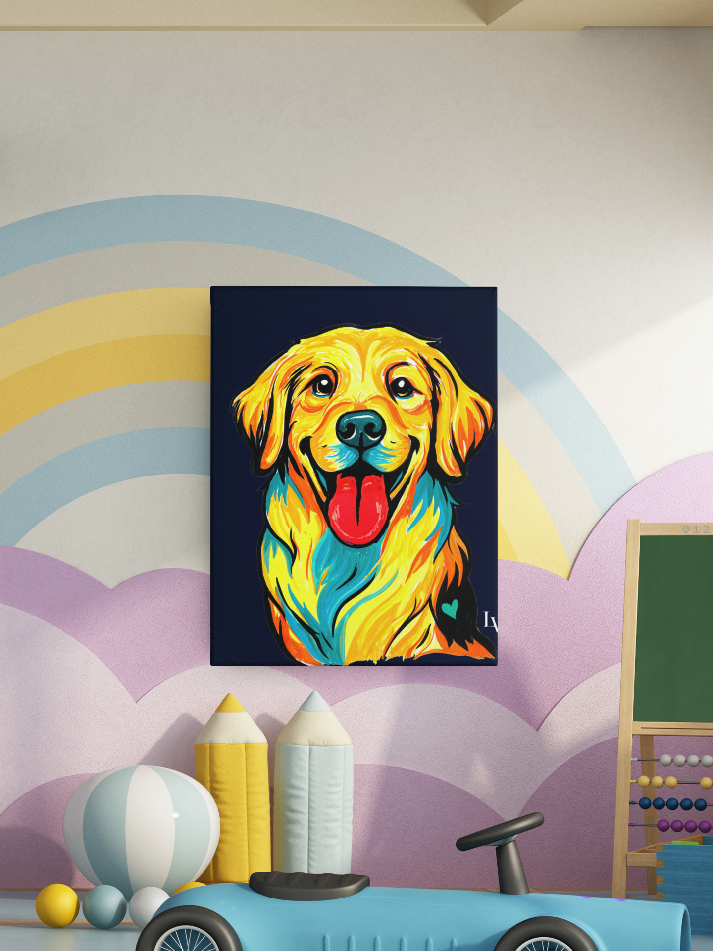 Golden Retriever Gallery Canvas Print | Dog Wall Art | LenyV Artelier