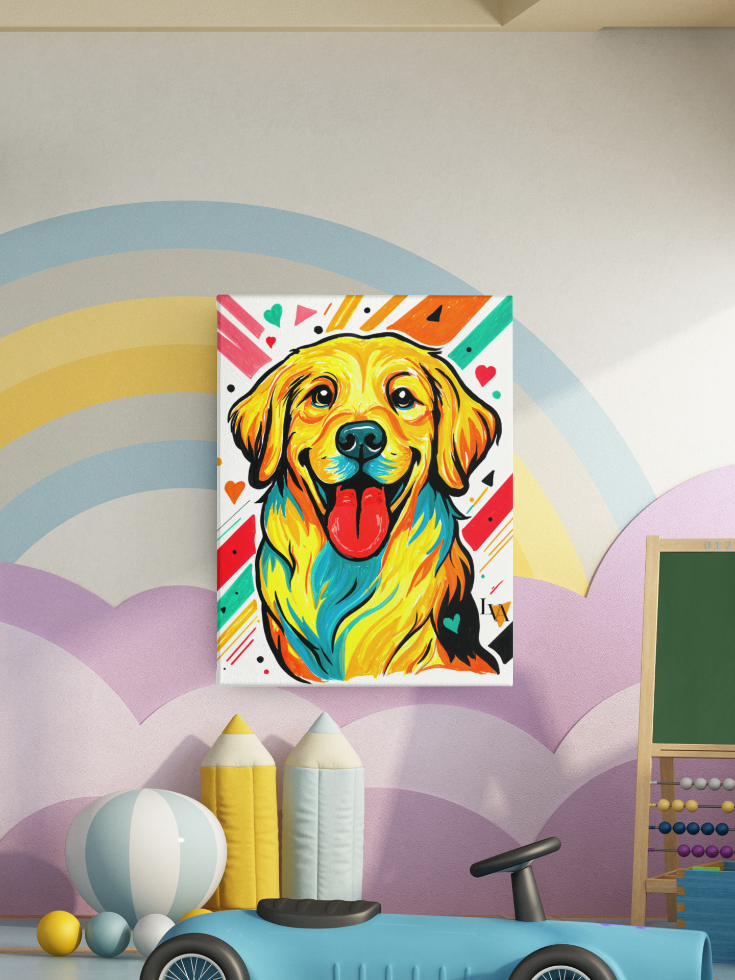 Golden Retriever Gallery Canvas Print | Dog Wall Art | LenyV Artelier