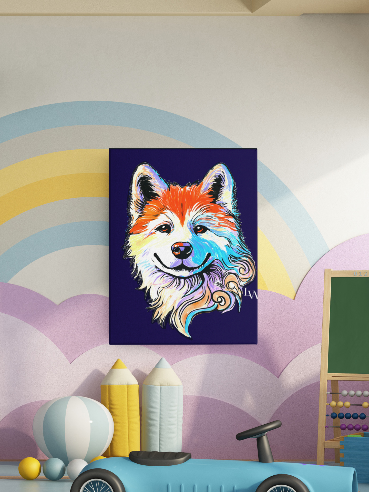 Shiba Inu Gallery Canvas Print | Dog Wall Art  | LenyV Artelier
