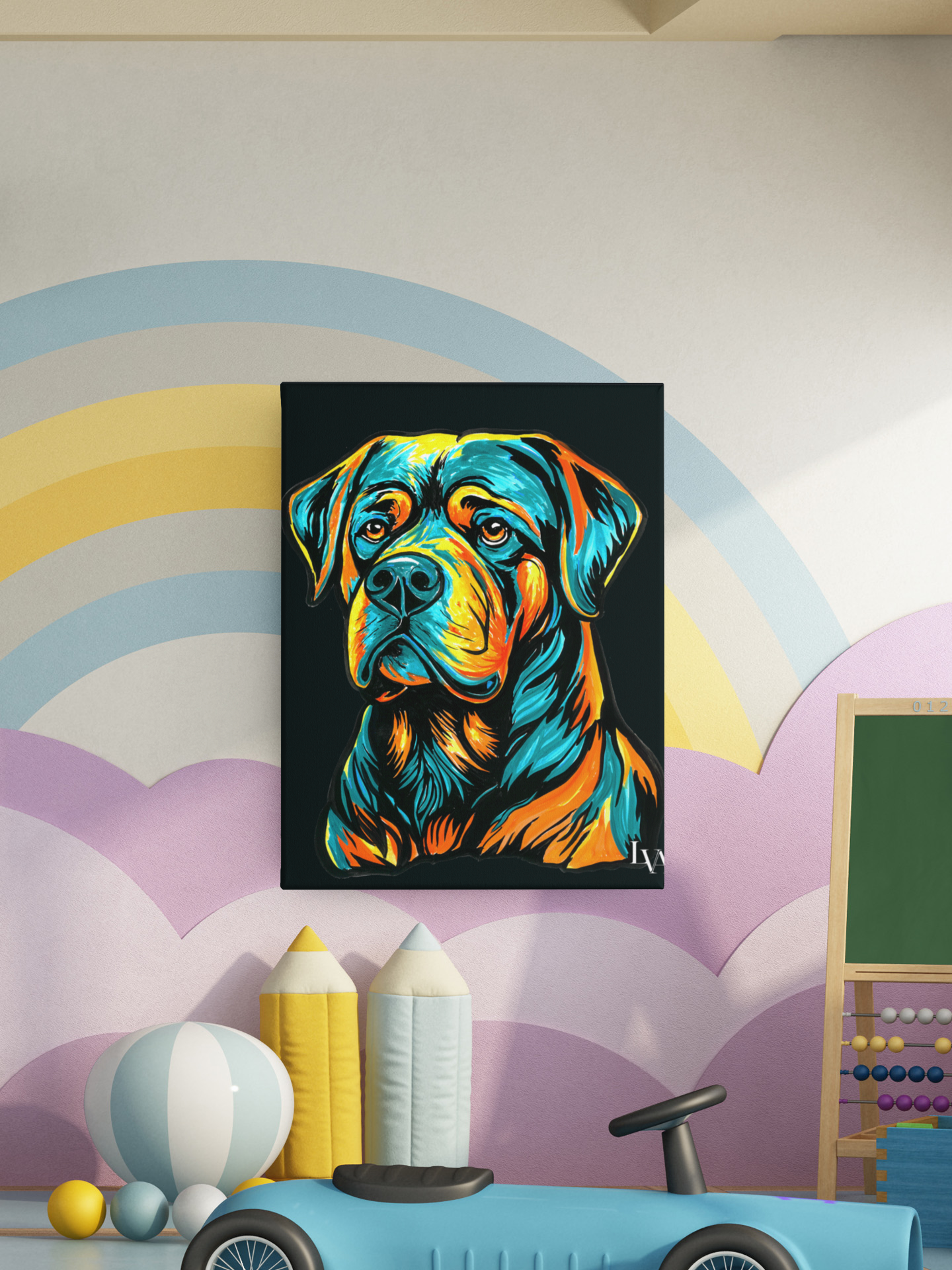Rottweiler Gallery Canvas Print | Dog Wall Art| LenyV Artelier