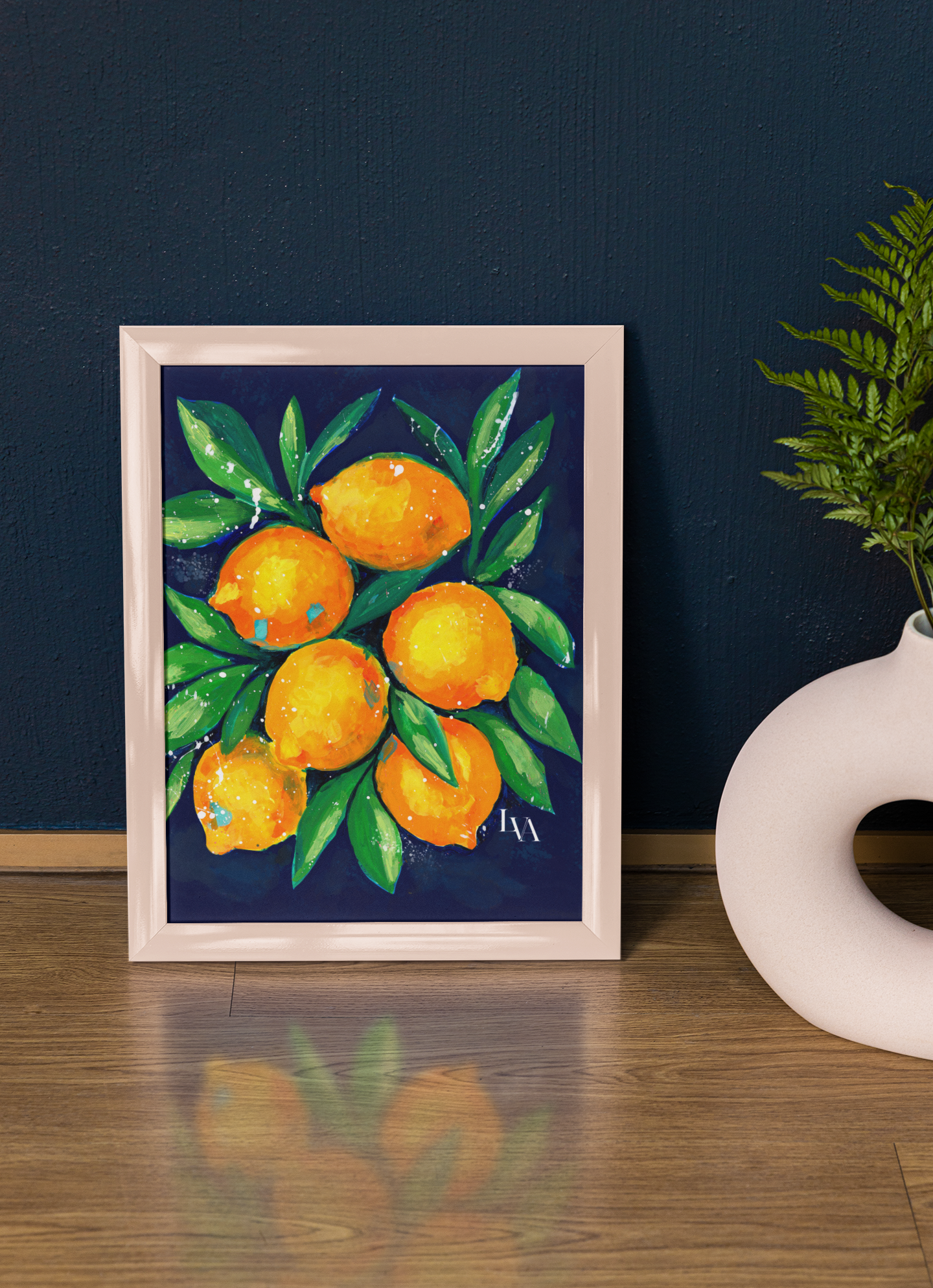Kunstdruck Stillleben Mittelmeerzitronen | LenyV Artelier