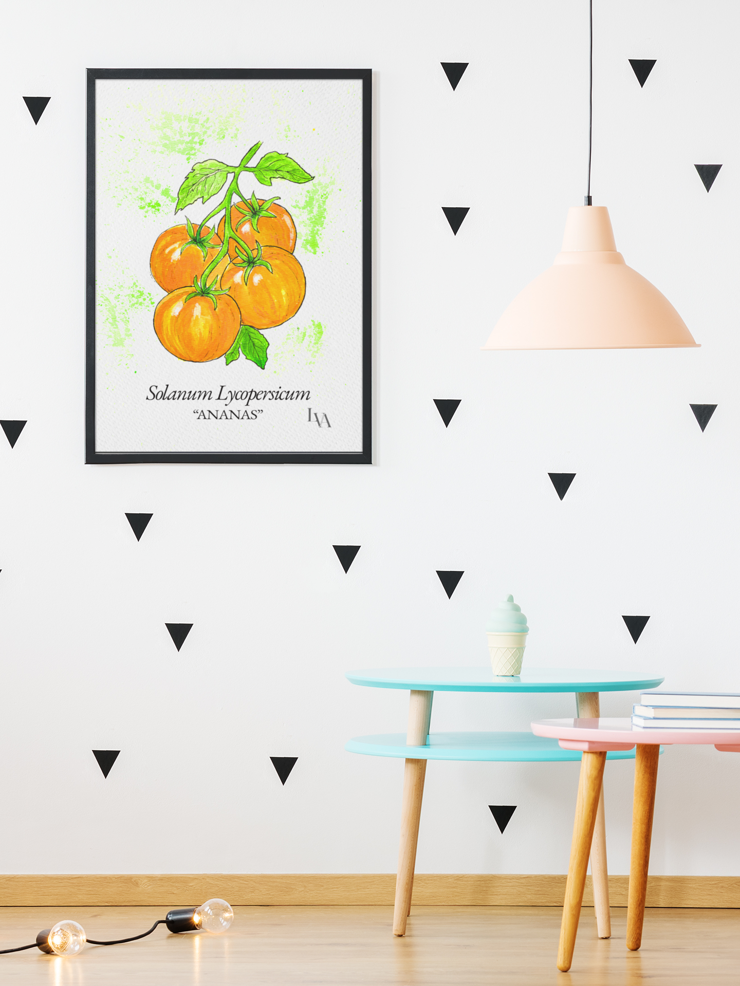 Ananas Tomato Art Print – Solanum Lycopersicum Botanical Illustration | Kitchen Wall Art | LenyV Artelier