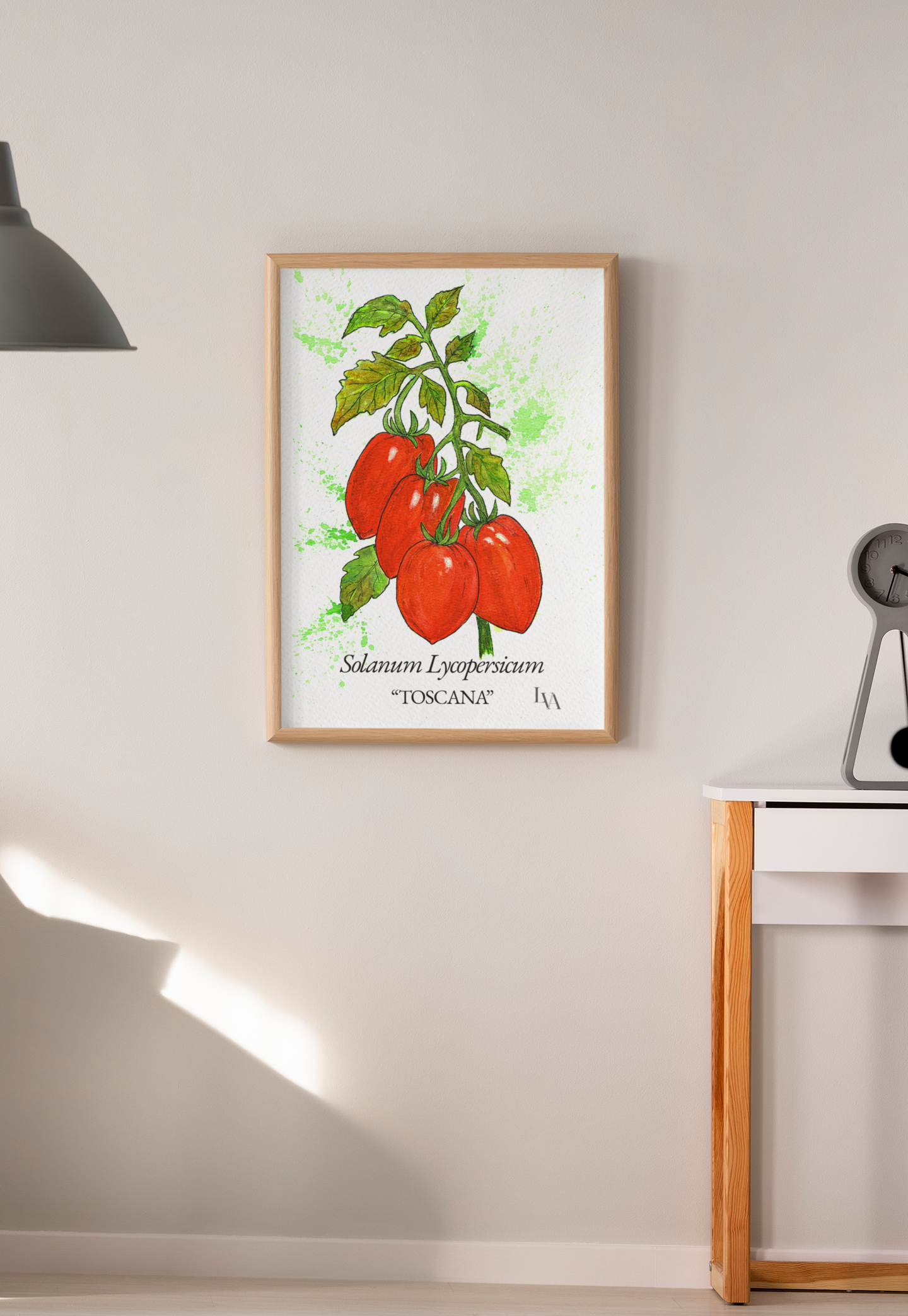 Toskana Tomaten Kunstdruck – Solanum Lycopersicum Botanische Illustration | Küchenwandkunst | LenyV Artelier