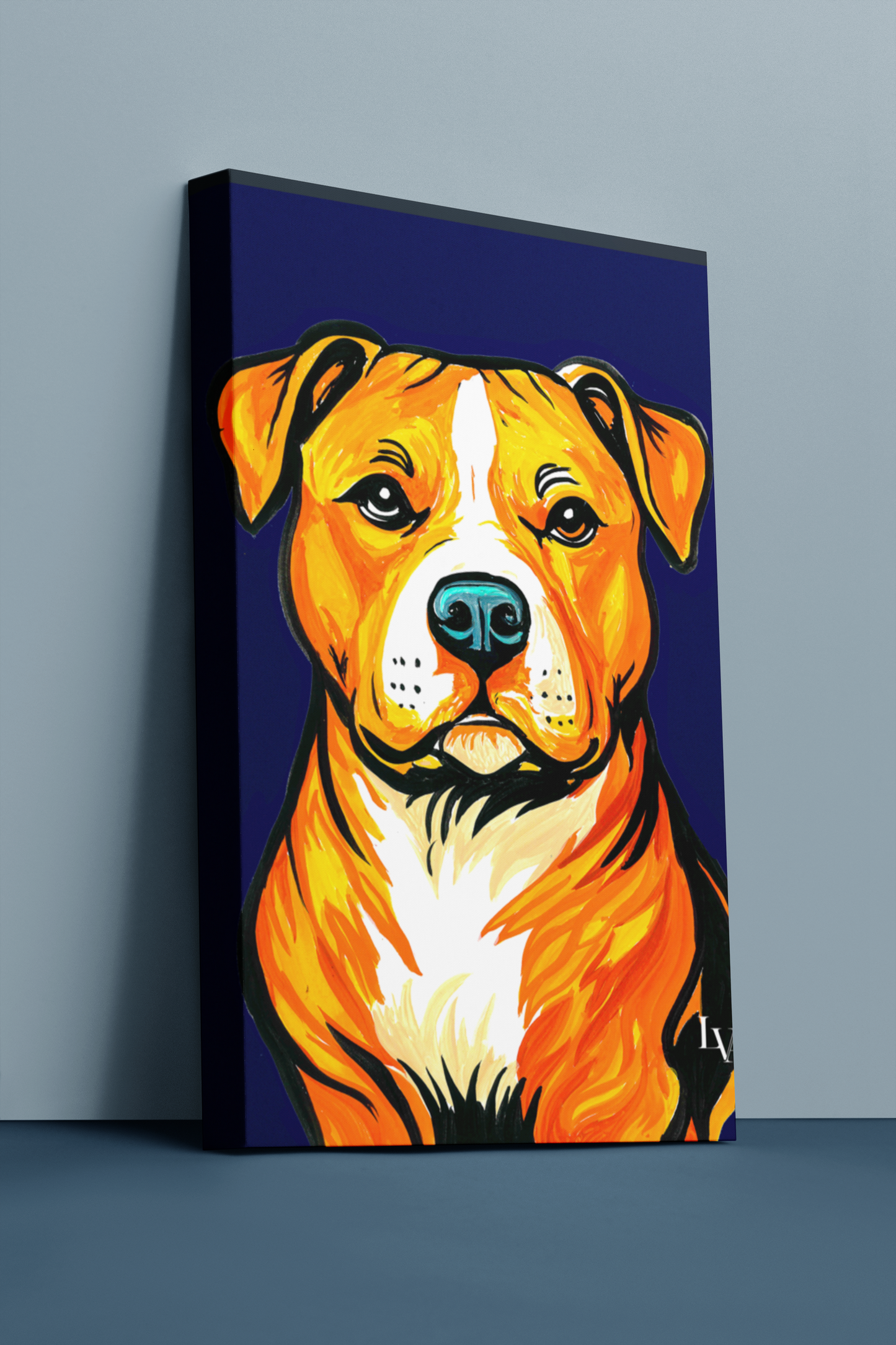 Pitbull Gallery Canvas Print | Dog Wall Art | LenyV Artelier