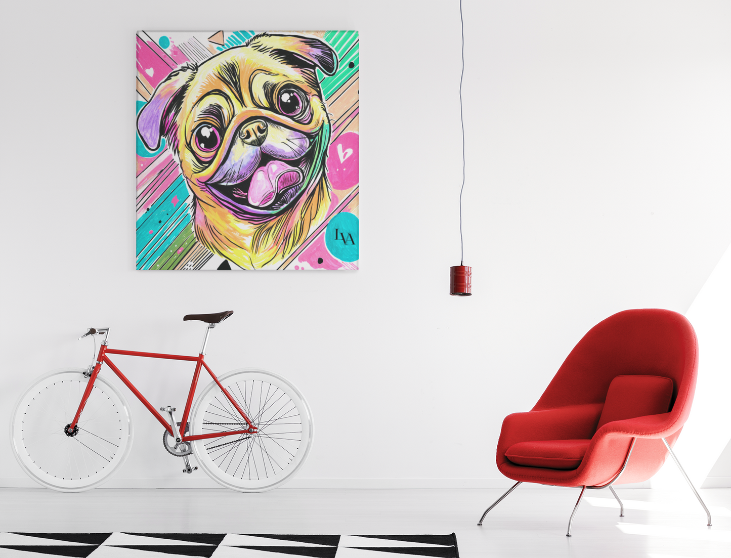 Pug Gallery Canvas Print | Dog Wall Art | LenyV Artelier