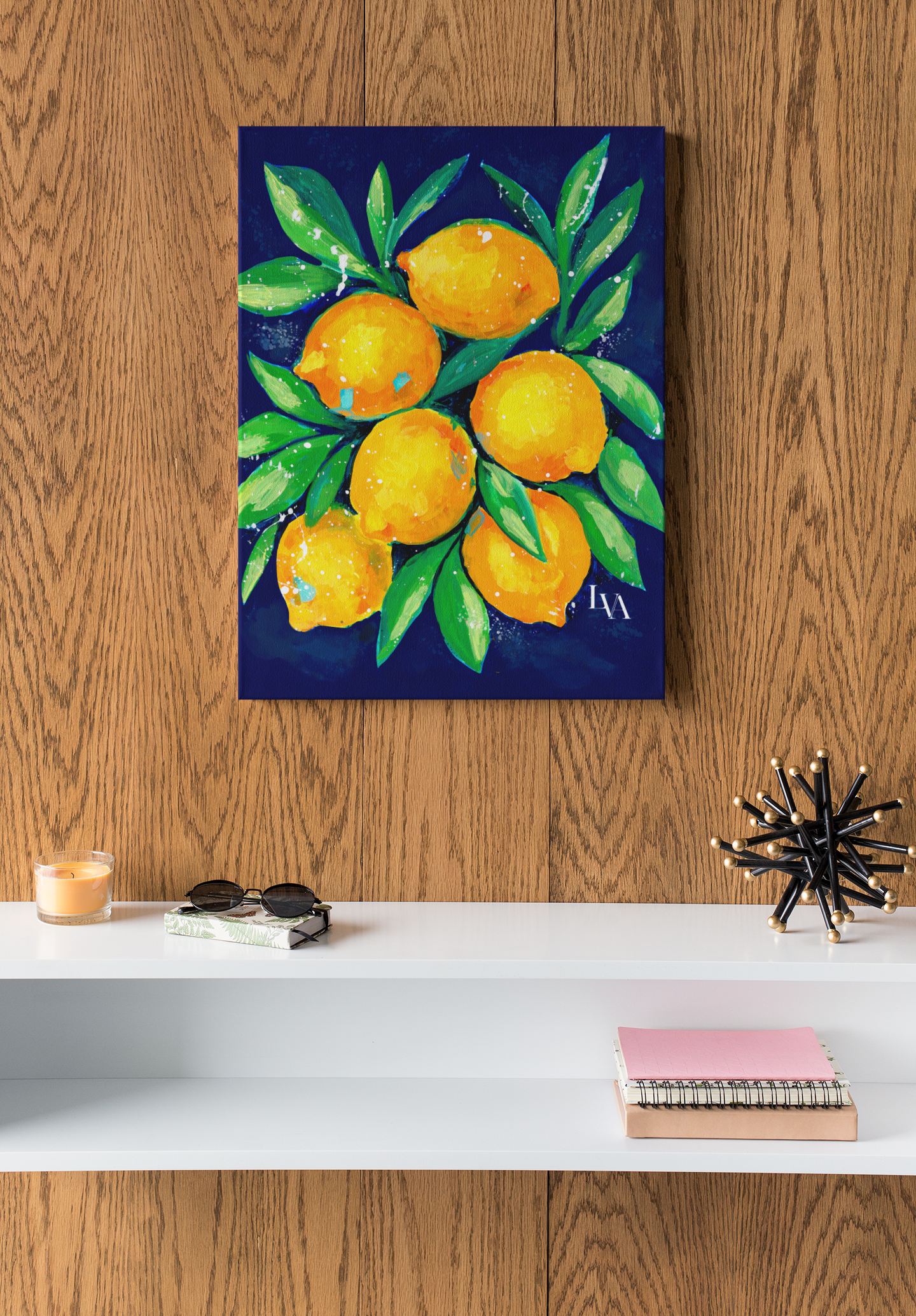Mediterranean Lemons Still Life Canvas Print | LenyV Artelier
