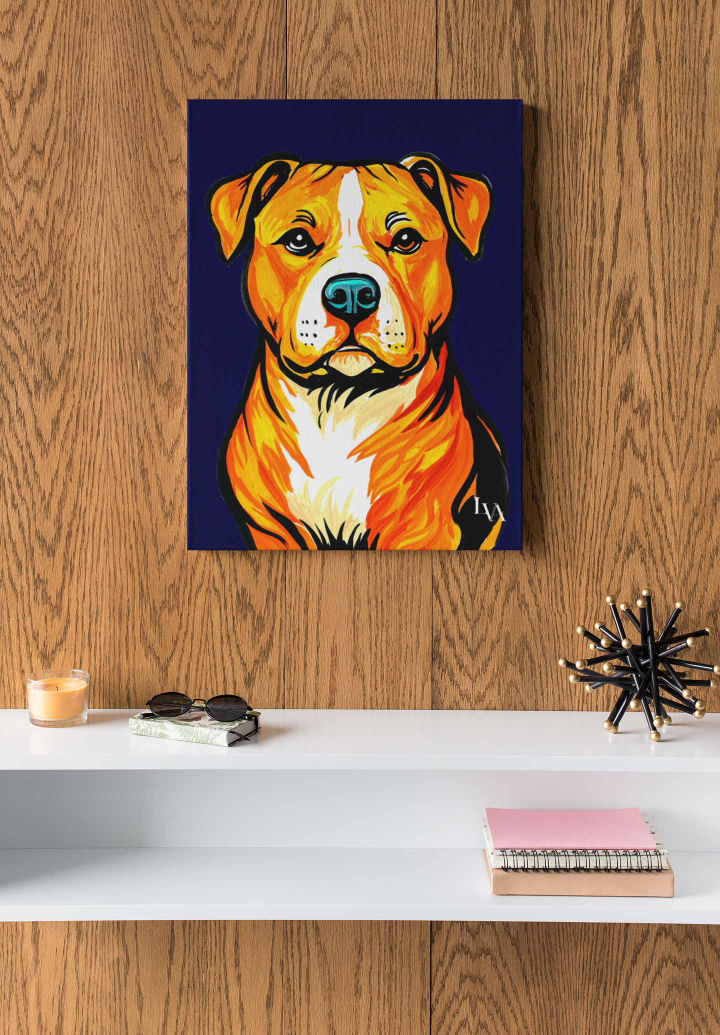 Pitbull Gallery Canvas Print | Dog Wall Art | LenyV Artelier