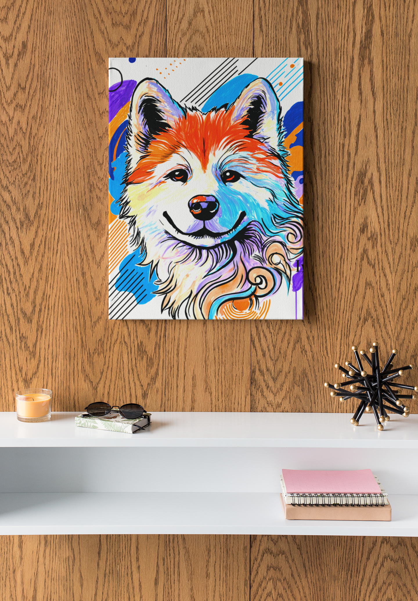 Shiba Inu Gallery Canvas Print | Dog Wall Art  | LenyV Artelier