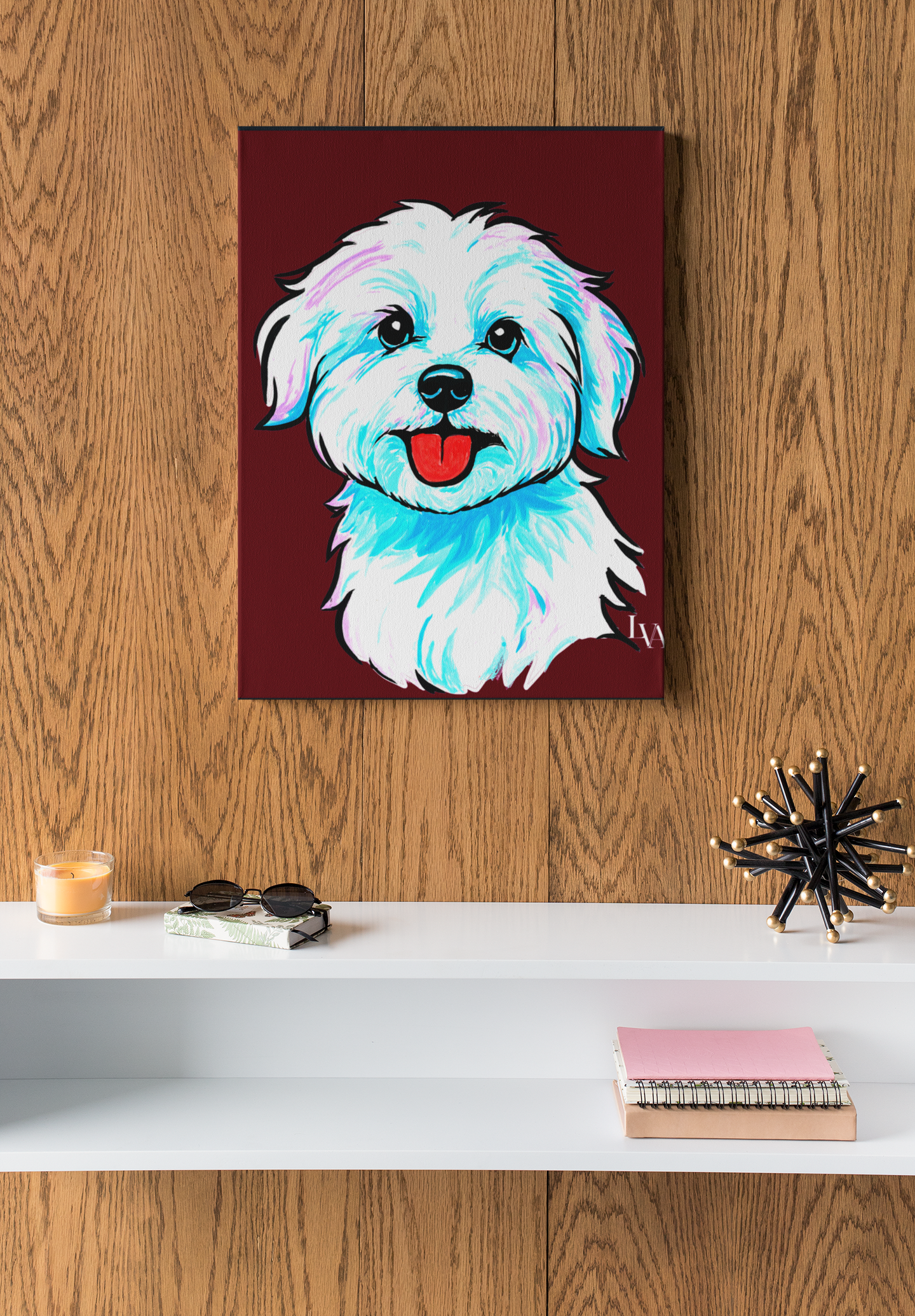 Maltese Gallery Canvas Print | Dog Wall Art | LenyV Artelier